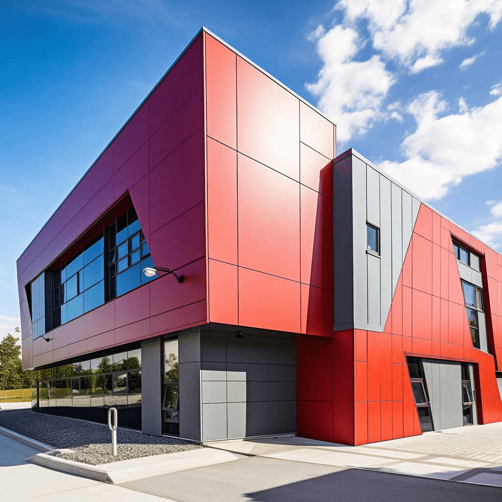 ACP cladding on a commercial building elevation in Etah