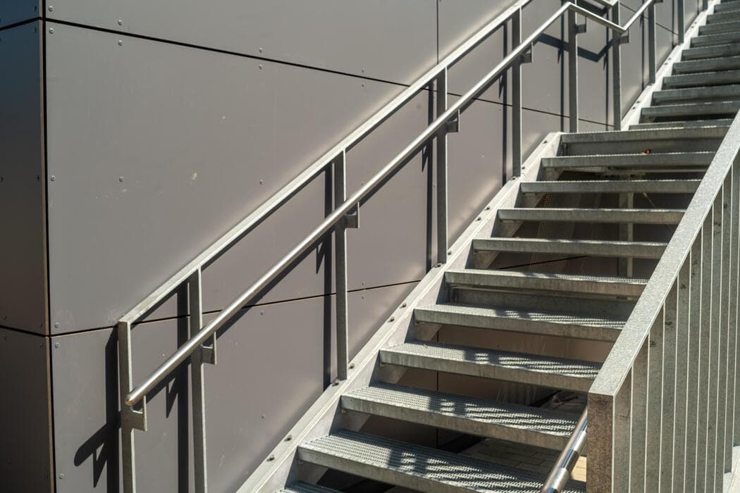 Steel Staircase — Duplex Villa — Steel Fabrication project in Etah by Saifi Build